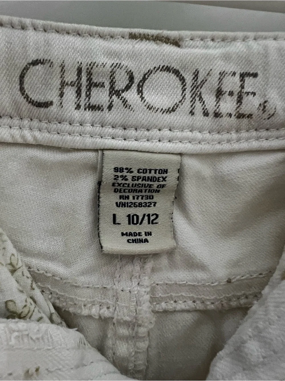 Cherokee Cream Denim Shorts